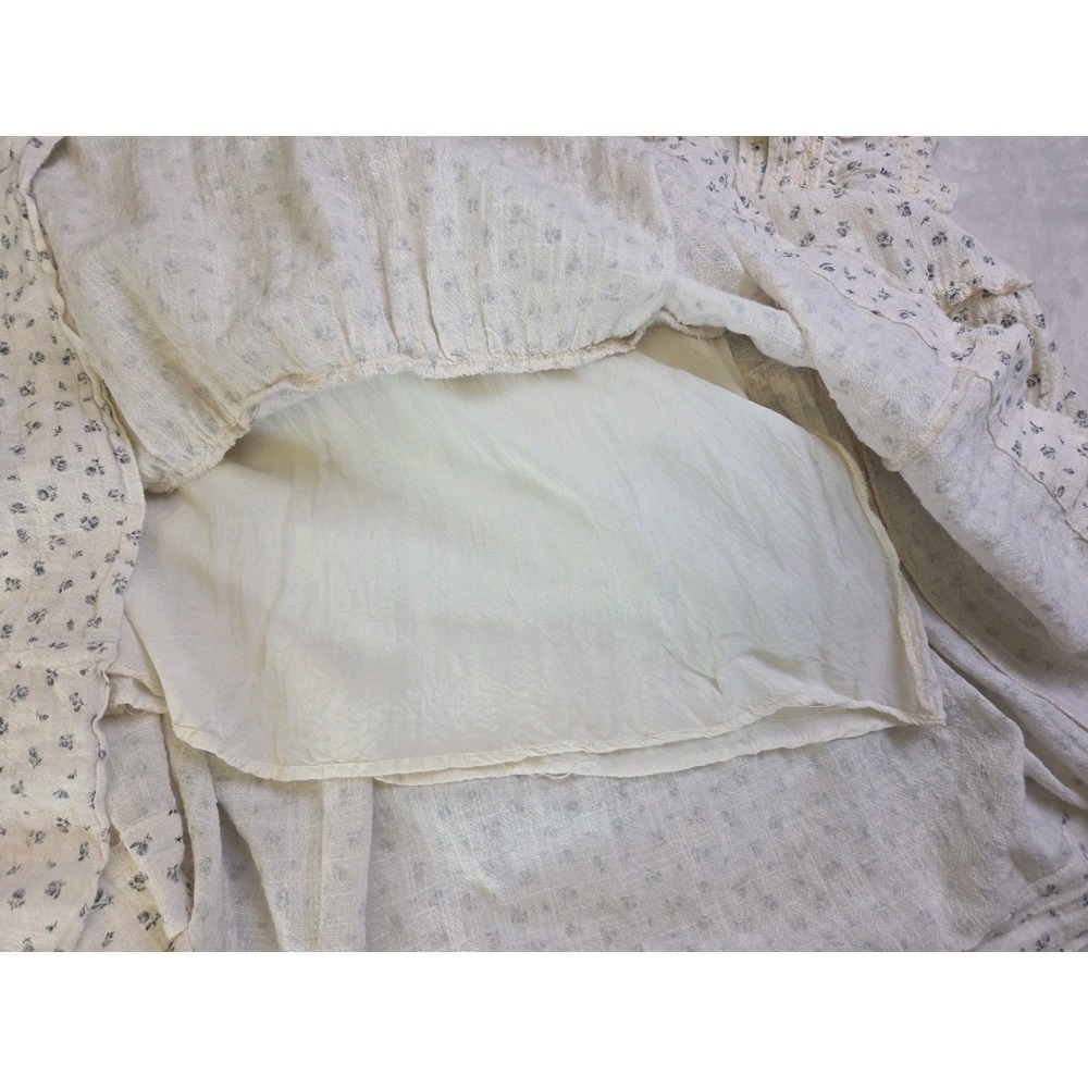 Karlie Floral Embroidered Cotton Gauze Tiered Midi Dress Calico - Size Small - Picture 10 of 14